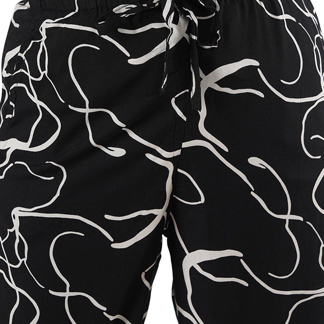 STYLE SHOES Rayon Abstract Printed Mid-Rise Pyjama/Lounge Pants for Women and Girls