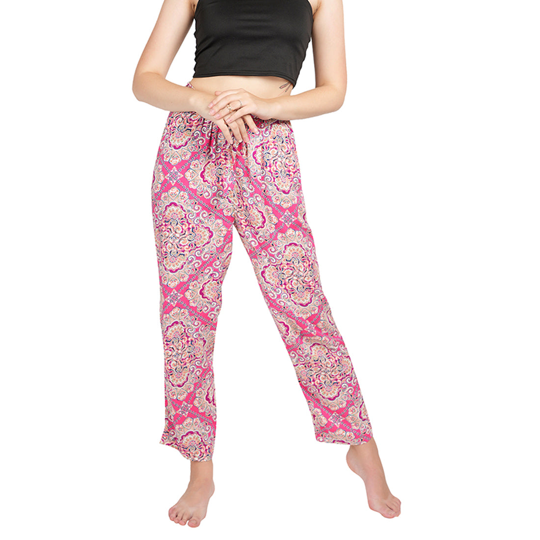 STYLE SHOES Regular Fit Rayon Printed Straight Pyjama/Lounge Pants for Women and Girls