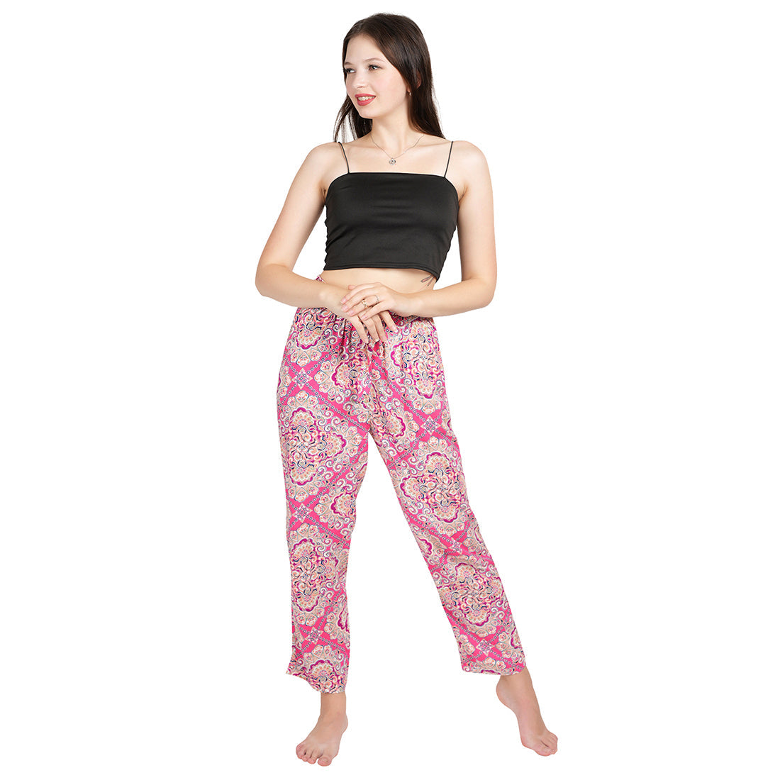 STYLE SHOES Regular Fit Rayon Printed Straight Pyjama/Lounge Pants for Women and Girls