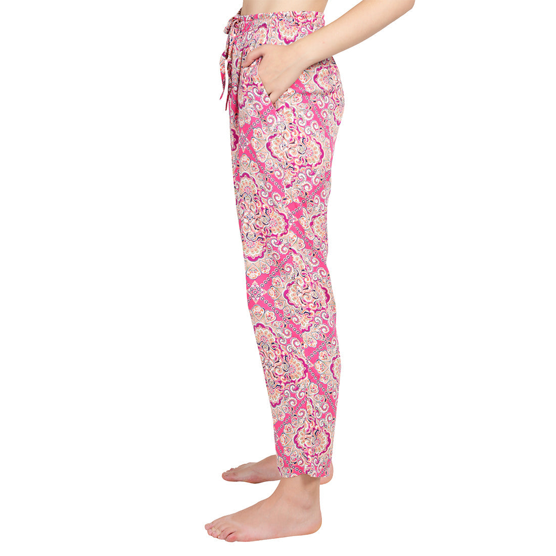 STYLE SHOES Regular Fit Rayon Printed Straight Pyjama/Lounge Pants for Women and Girls