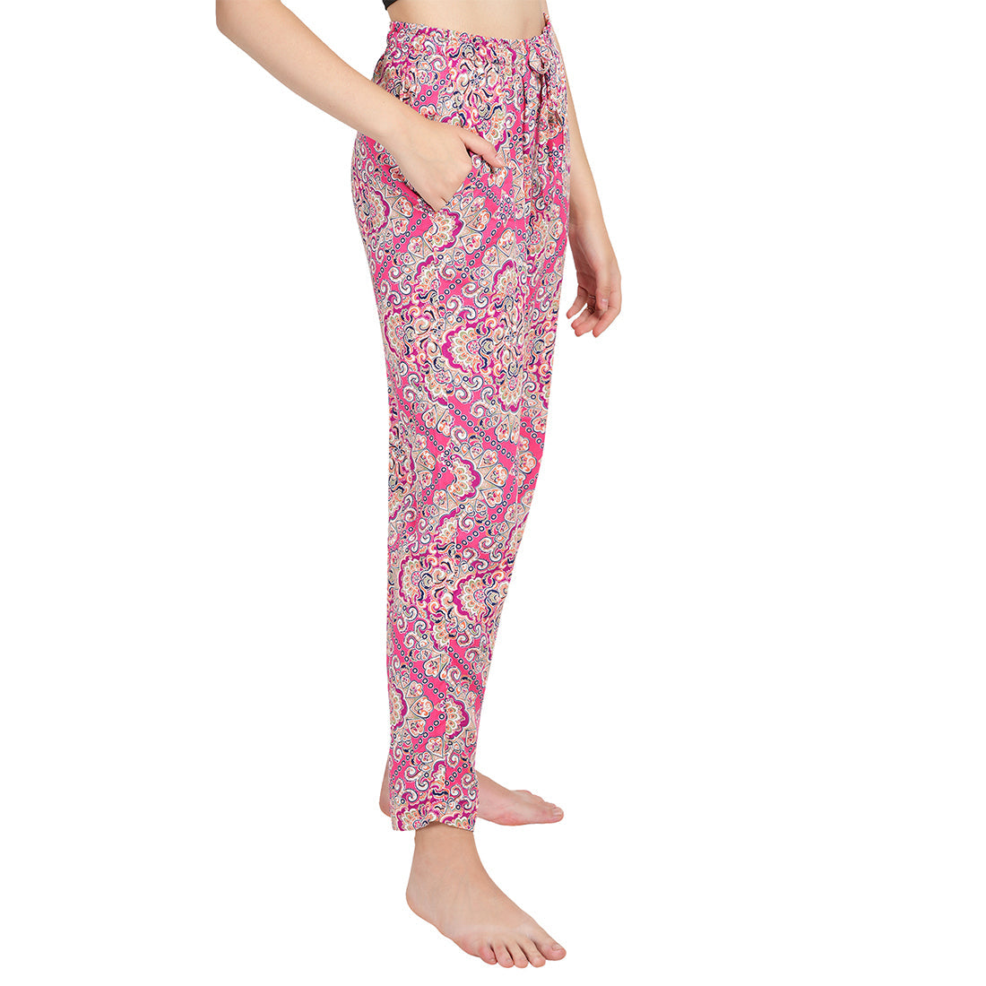 STYLE SHOES Regular Fit Rayon Printed Straight Pyjama/Lounge Pants for Women and Girls