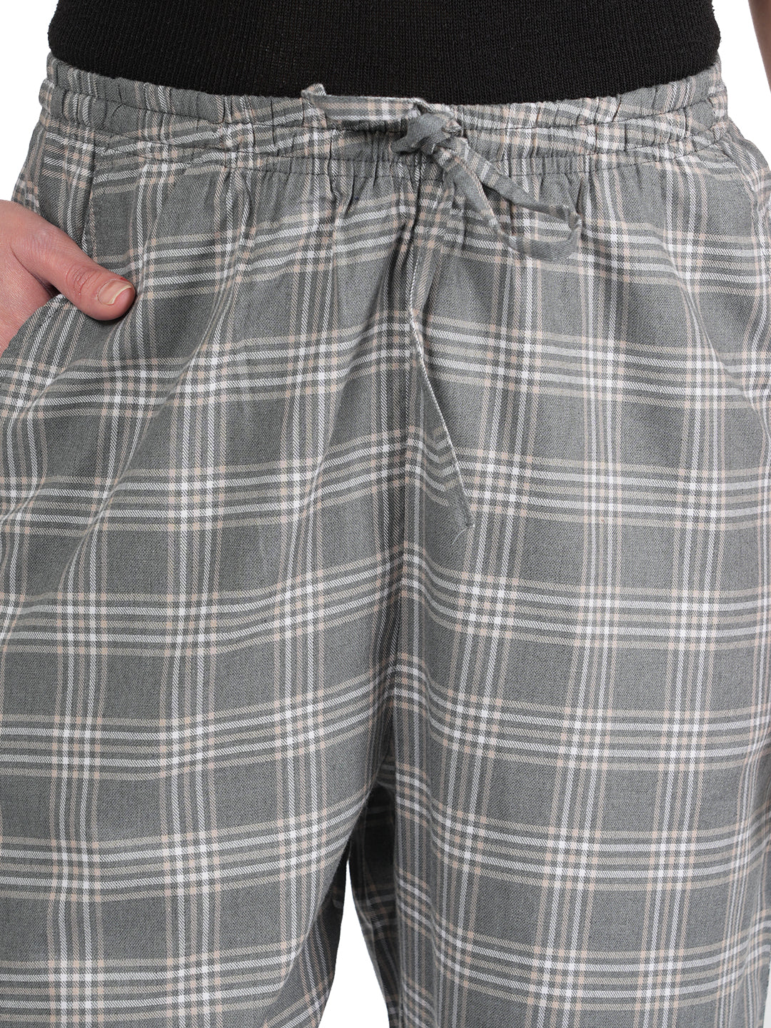 STYLE SHOES Checked Mid-Rise Cotton Pyjama/Lounge Pant for Women and Girls