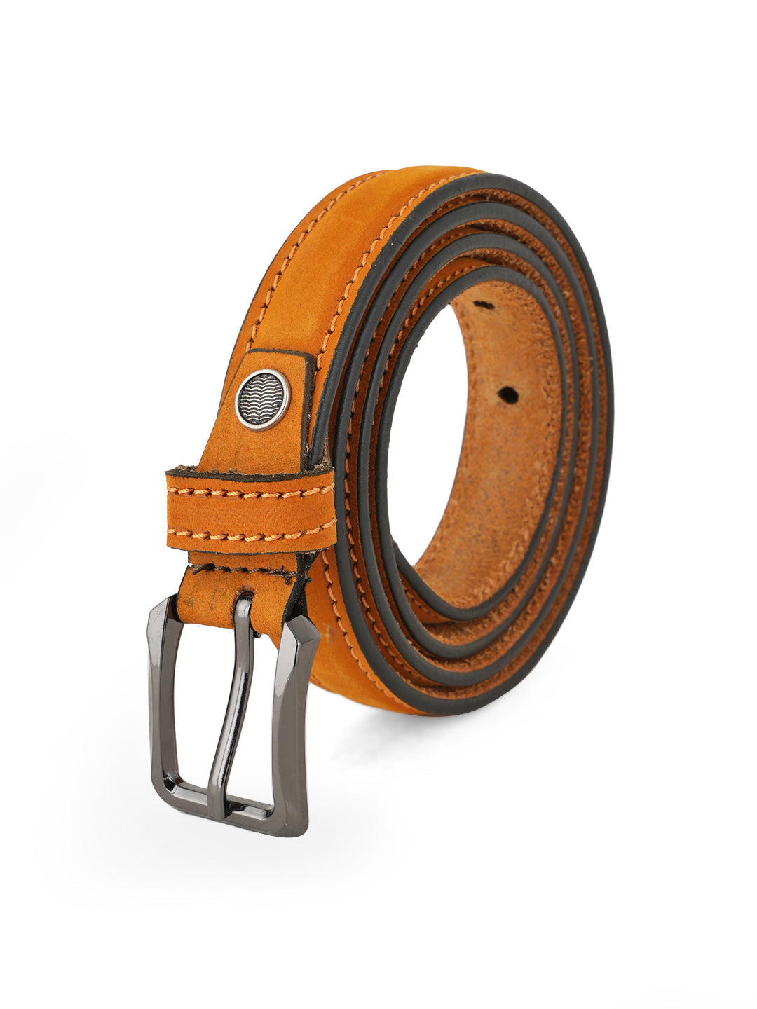 Style Shoes Tan Suede Leather Formal Belt for Women and Girls