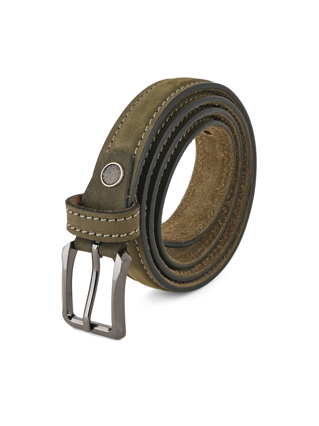 Style Shoes Olive Geen Suede Leather Formal Belt for Women and Girls