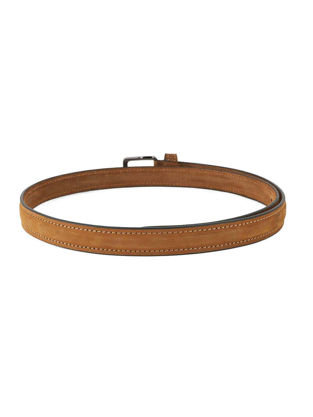Style Shoes Tan Suede Leather Formal Belt for Women and Girls