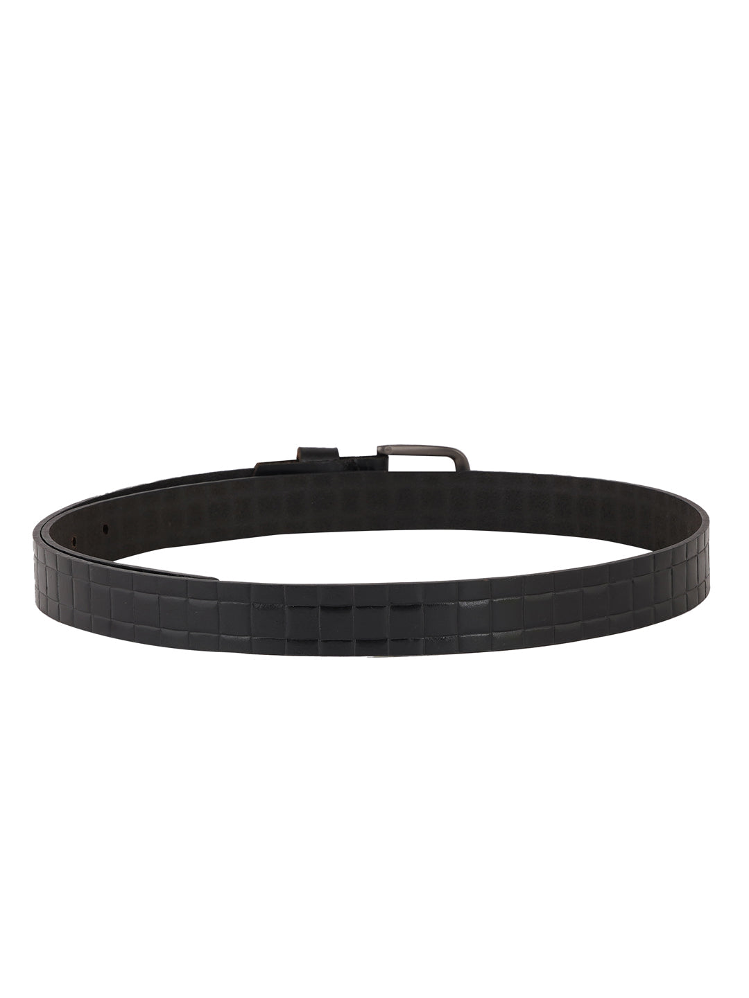 Style Shoes Black Genuine Leather Textured Formal Belt for Women and Girls