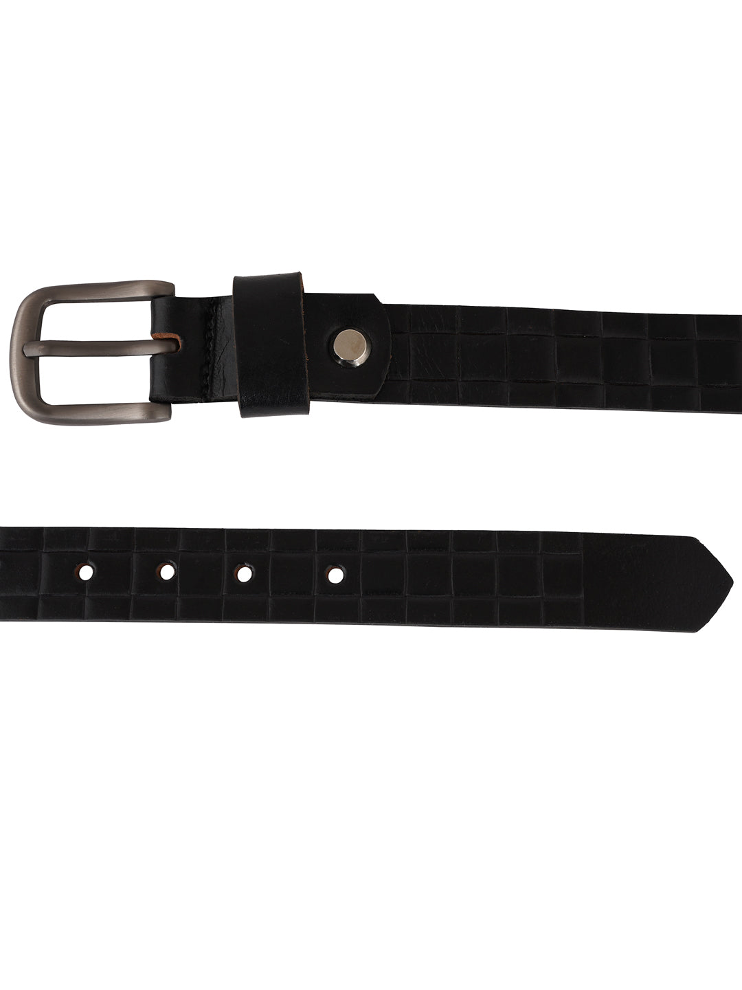 Style Shoes Black Genuine Leather Textured Formal Belt for Women and Girls