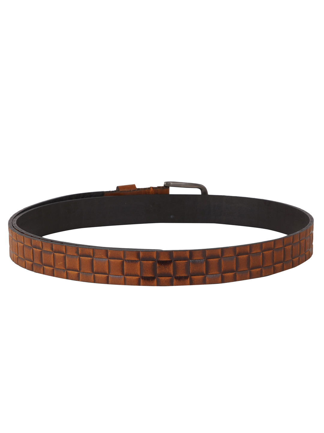Style Shoes Tan Genuine Leather Textured Formal Belt for Women and Girls