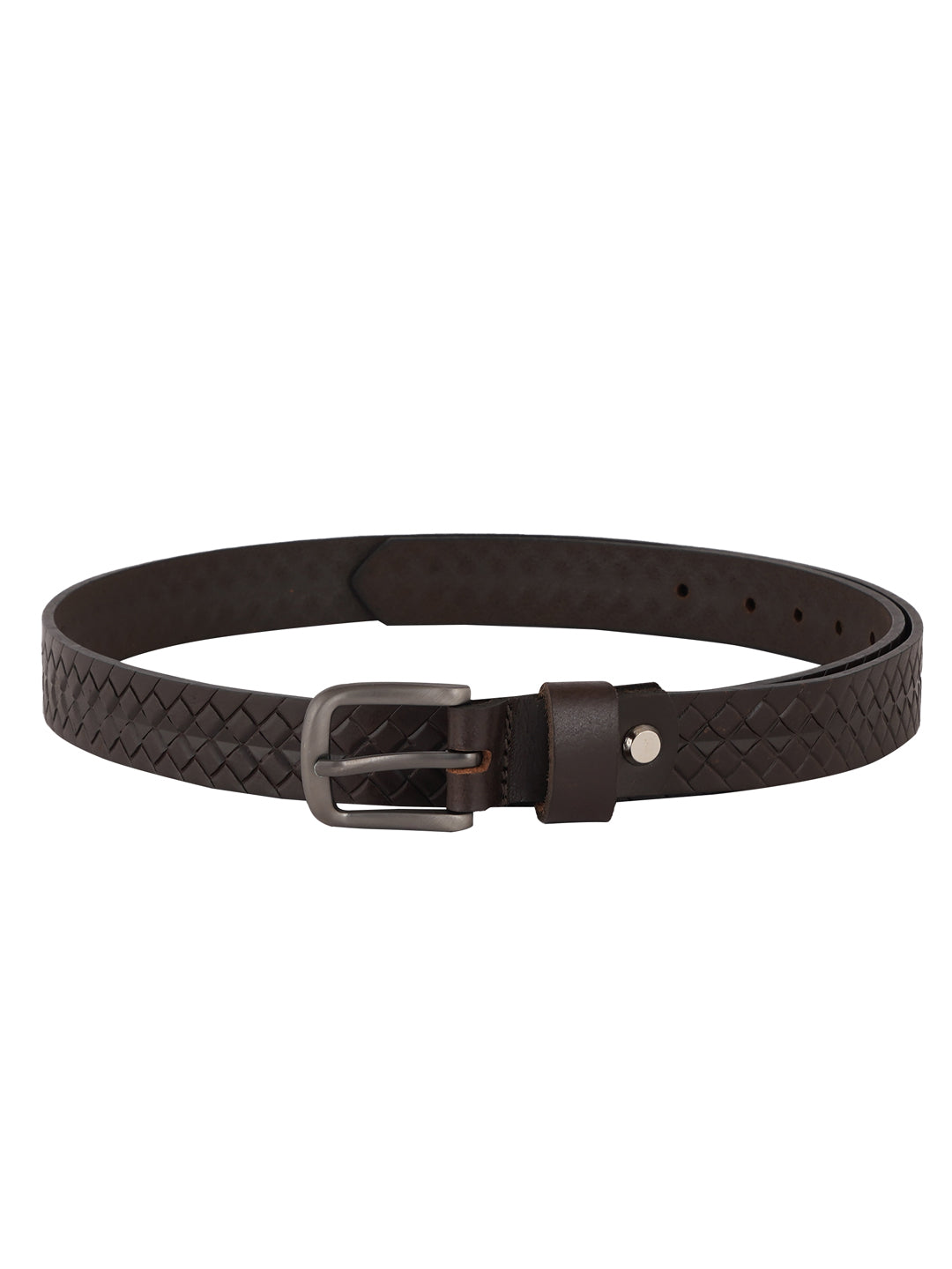 Style Shoes Black Genuine Leather Braided Formal Belt for Women and Girls