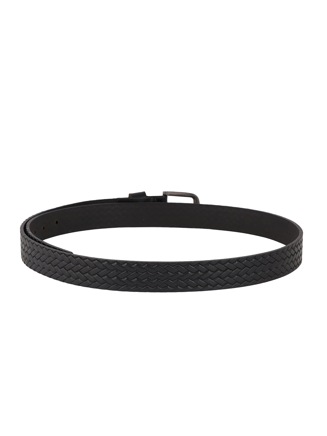 Style Shoes Black Genuine Leather Braided Formal Belt for Women and Girls