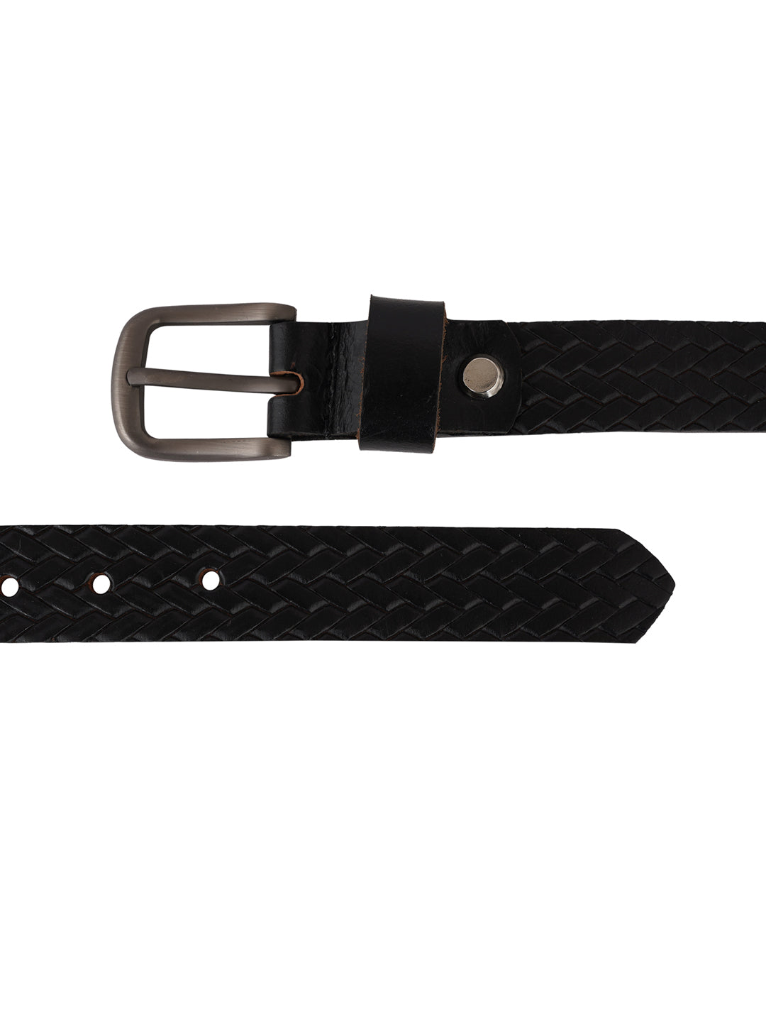 Style Shoes Black Genuine Leather Braided Formal Belt for Women and Girls