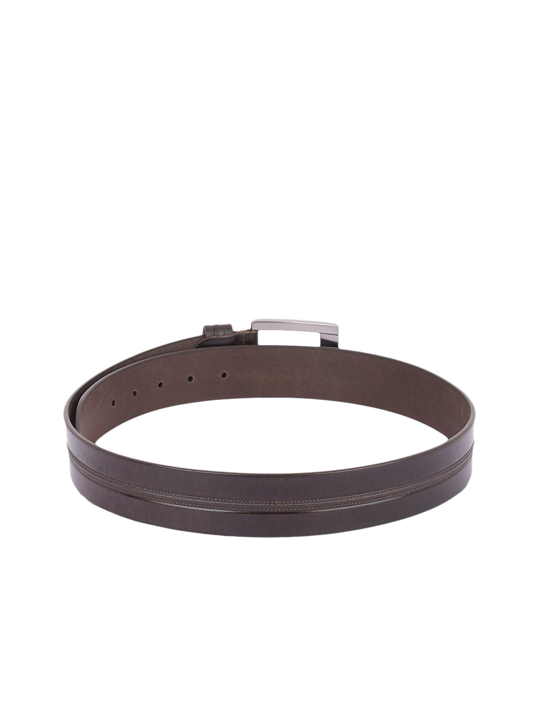 Style Shoes Brown Genuine Leather Belt with Tan Buckle Closure for Men and Boys