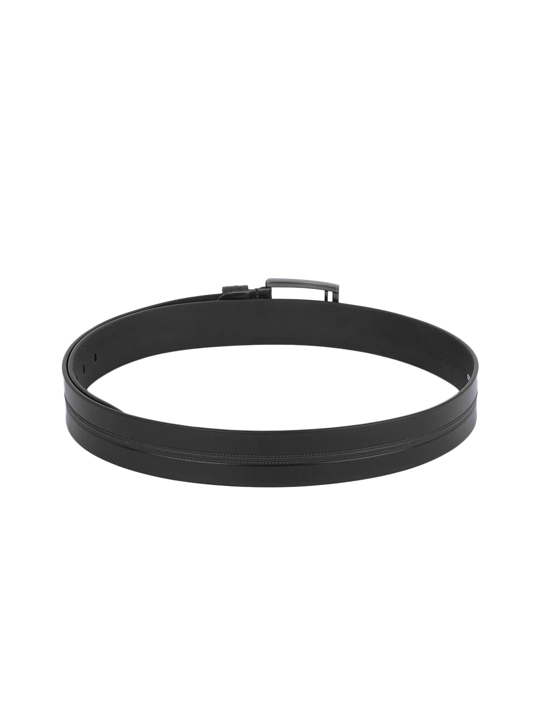 Style Shoes Black Genuine Leather Belt with Buckle Closure for Men and Boys