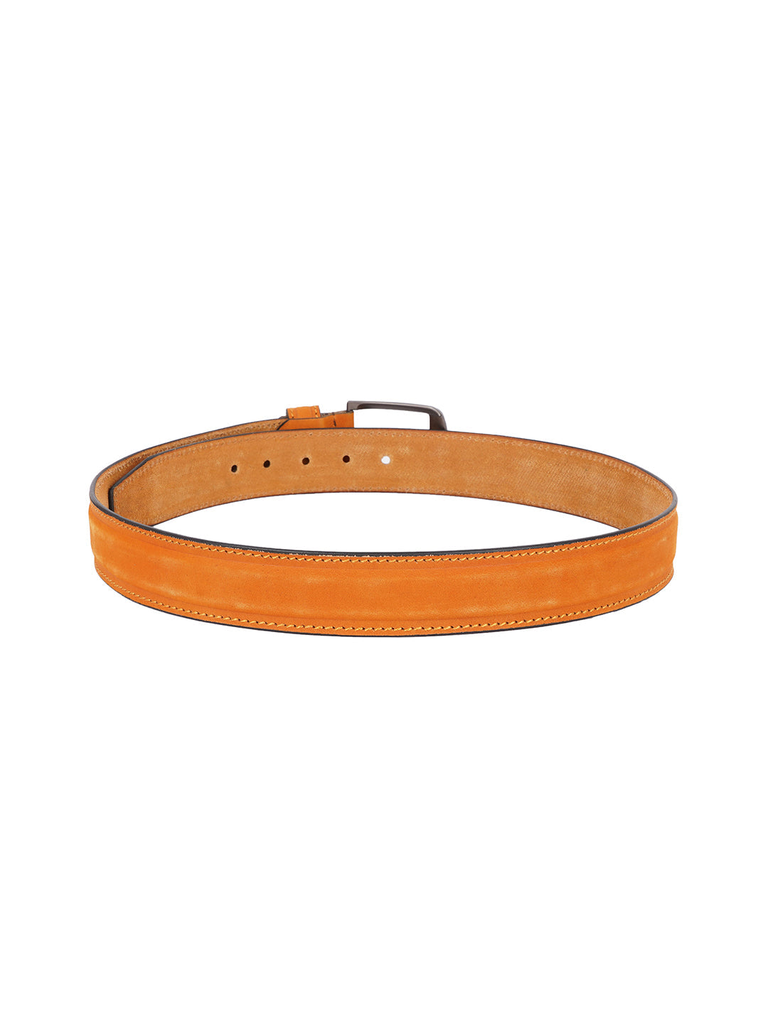 Style Shoes Tan Suede Genuine Leather Classic Belt with Square Buckle for Men and Boys