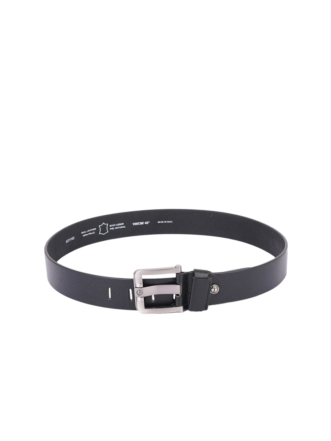 Style Shoes Black Genuine Leather Belt with Tang Buckle Closure for Men and Boys