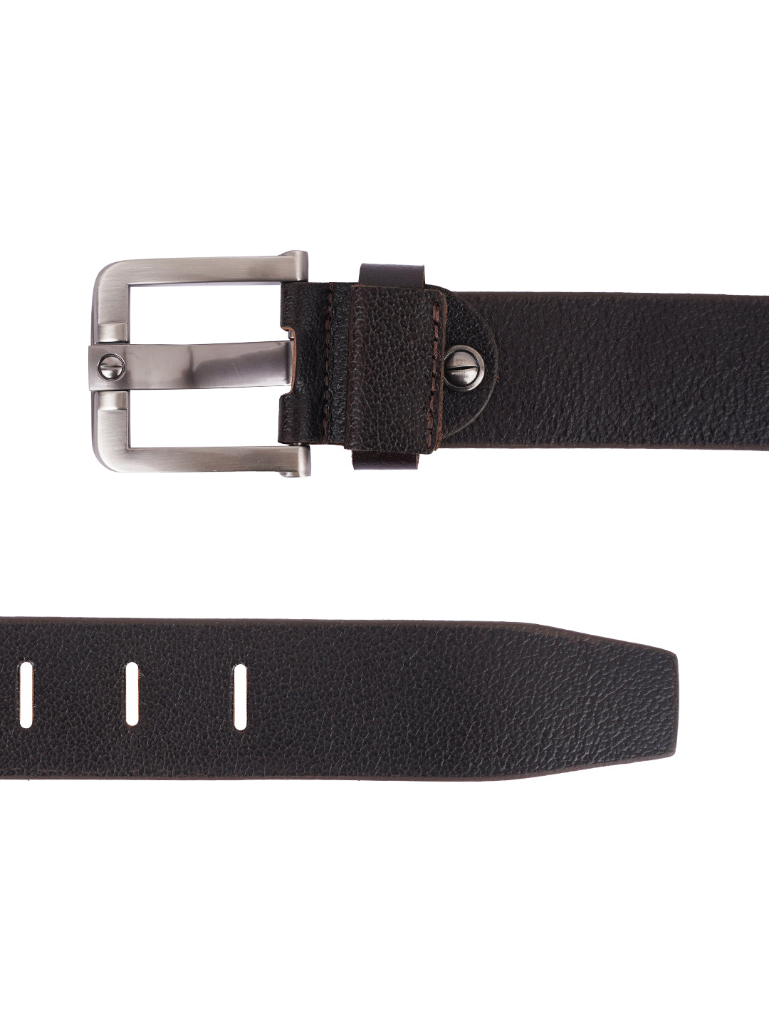 Style Shoes Brown Genuine Leather Belt with Tang Buckle Closure for Men and Boys