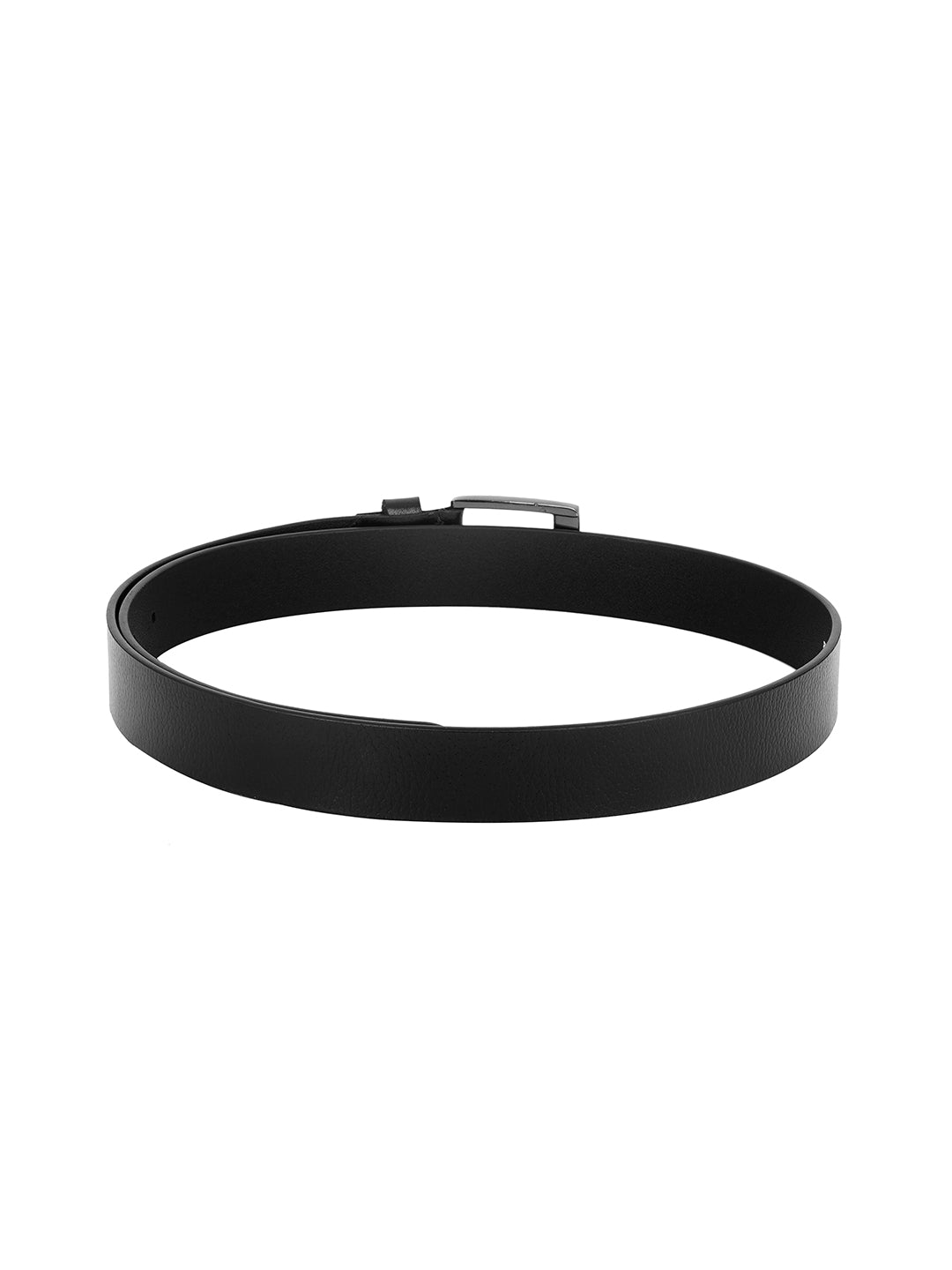 Style Shoes Black Genuine Leather Belt with Buckle Closure for Men and Boys