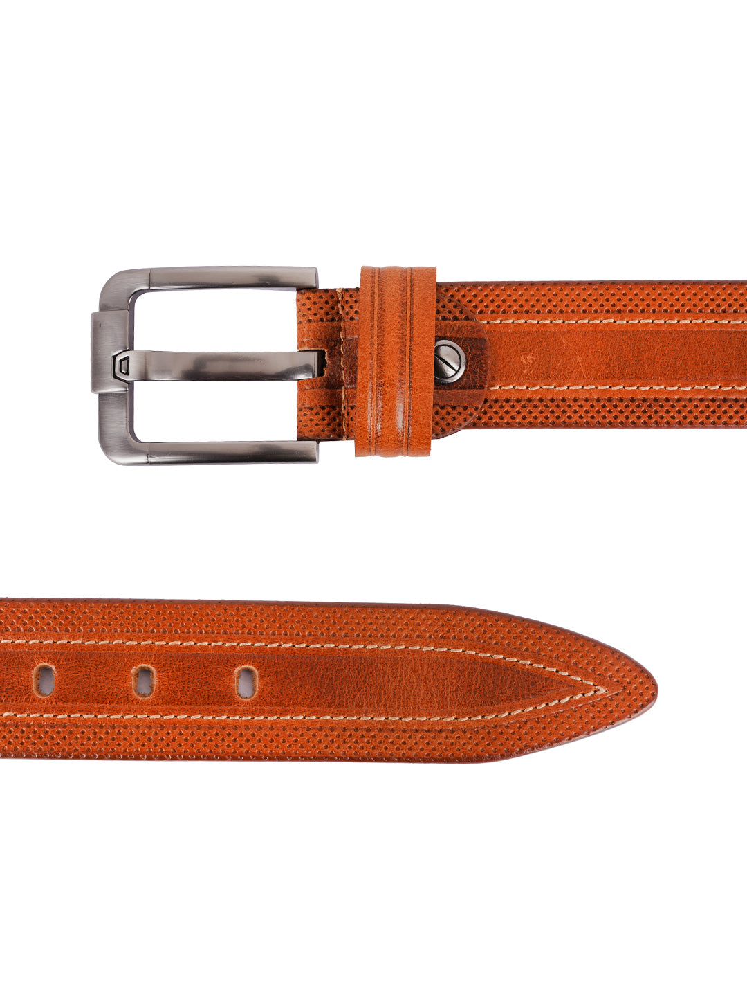 Style Shoes Tan Genuine Leather Belt with Tan Buckle Closure for Men and Boys