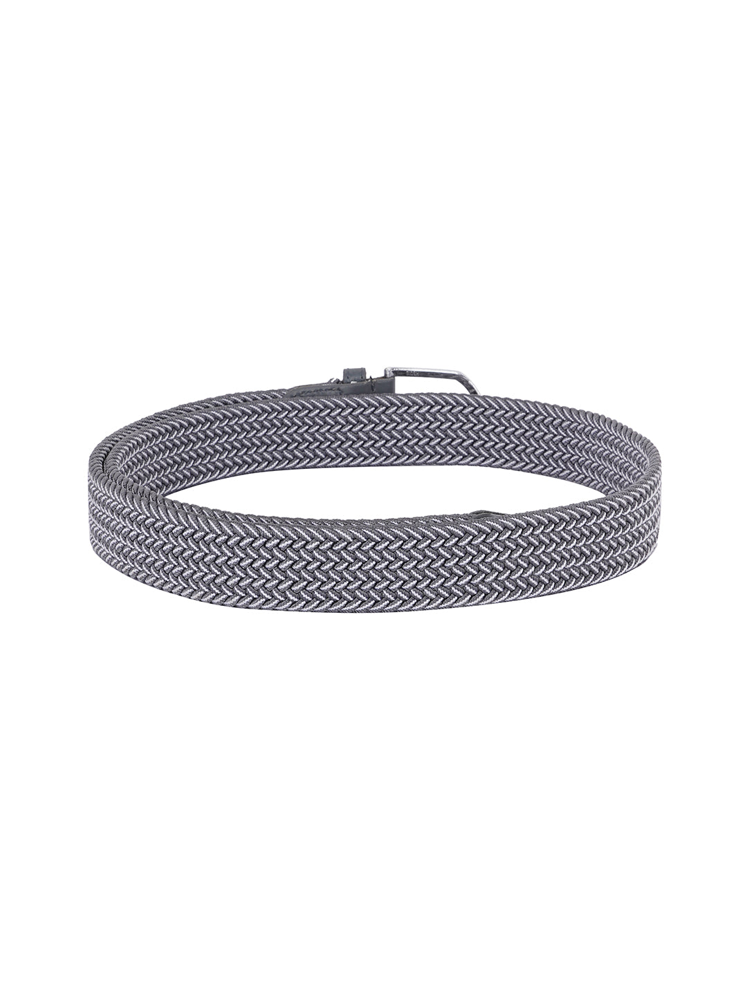 Style Shoes Grey and White Freesize Braided Stretchable Belt For Men and Boys