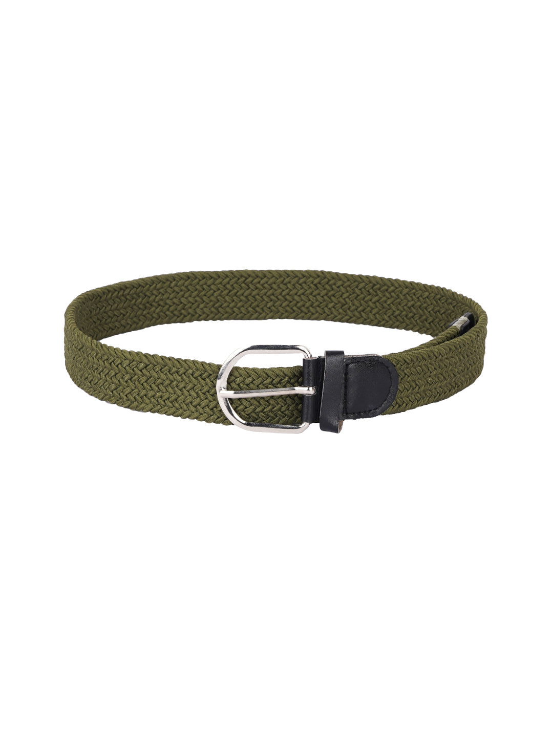 Style Shoes Olive Green Freesize Braided Stretchable Belt For Men and Boys