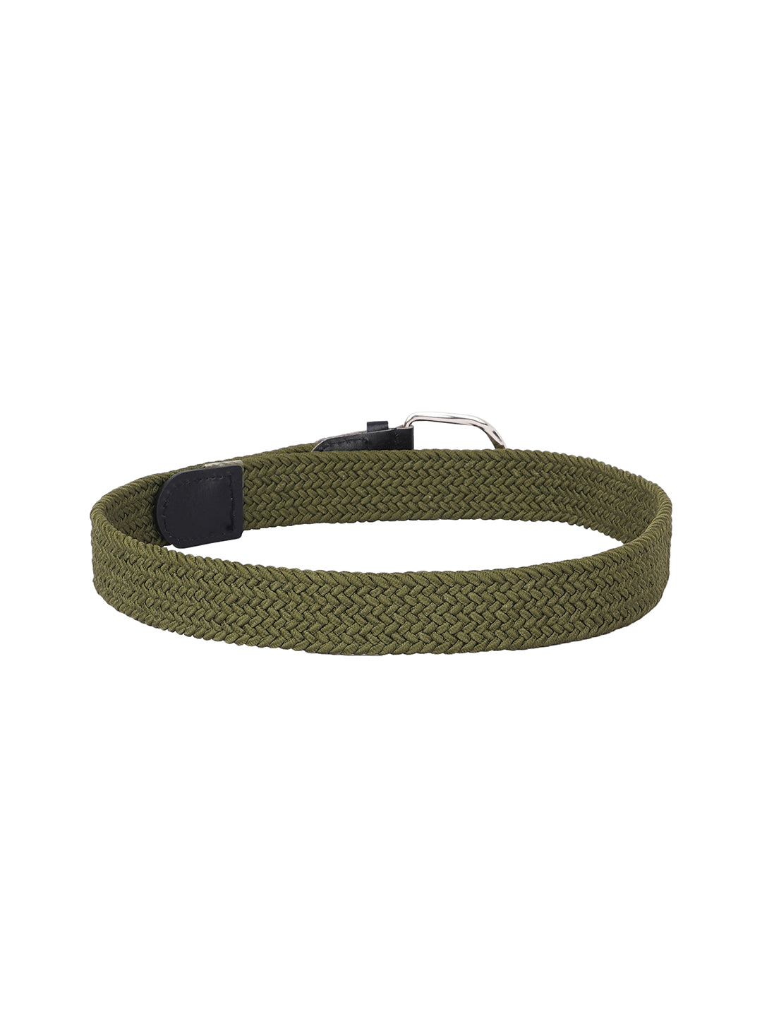 Style Shoes Olive Green Freesize Braided Stretchable Belt For Men and Boys