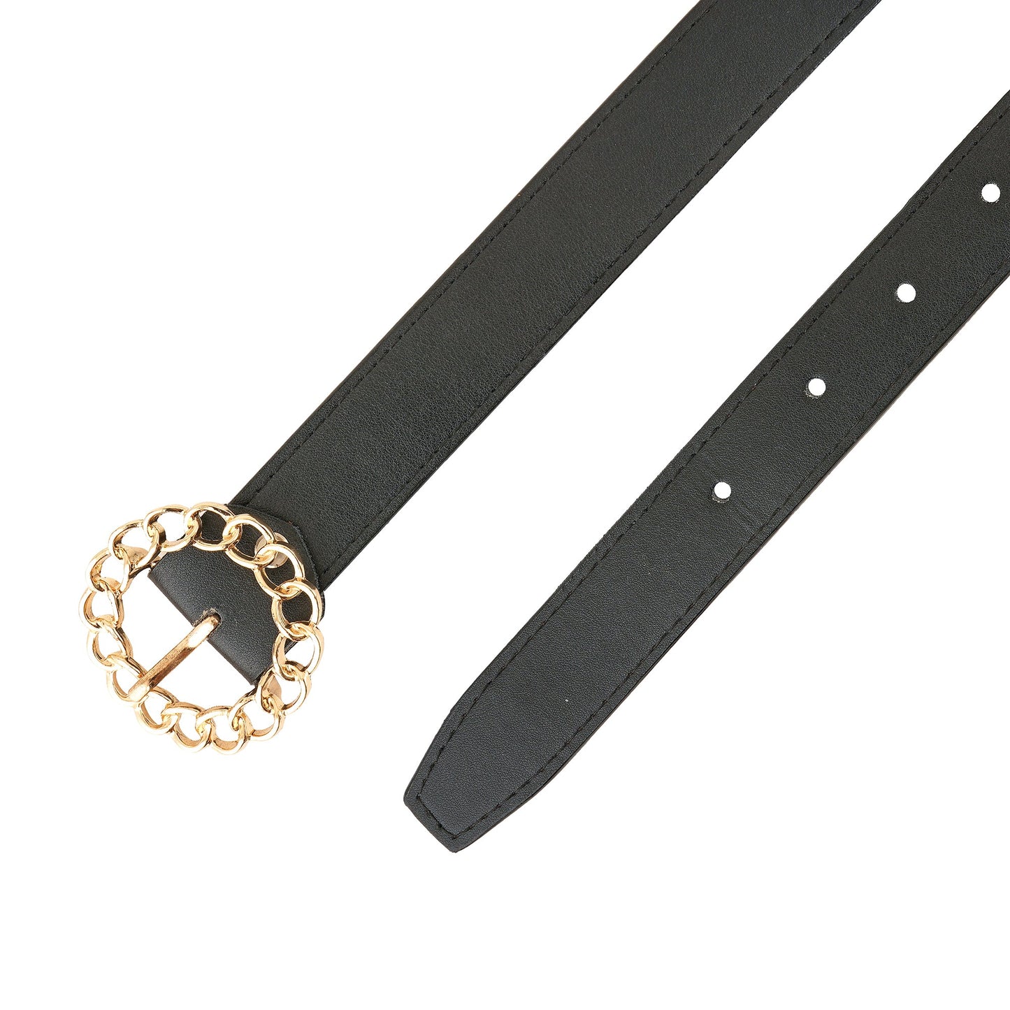 Style Shoes Black PU Belt for Women and Girls