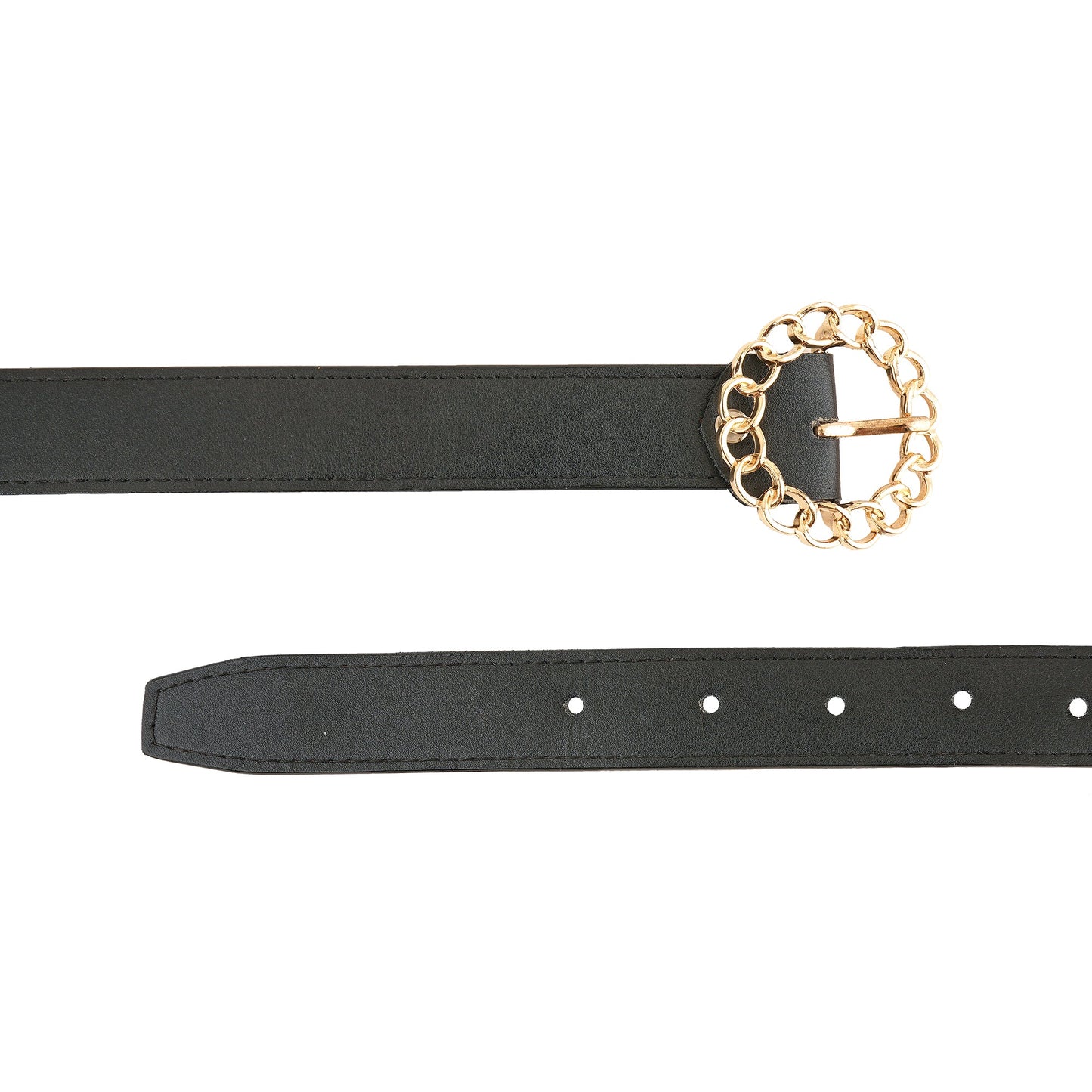 Style Shoes Black PU Belt for Women and Girls