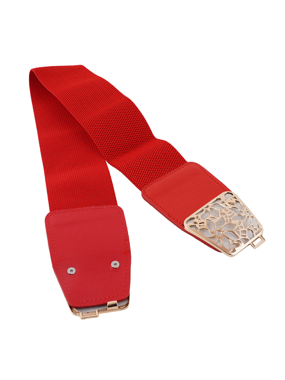 Style Shoes Red Freesize Elasticated Stretchable Dress Belt For Women and Girls