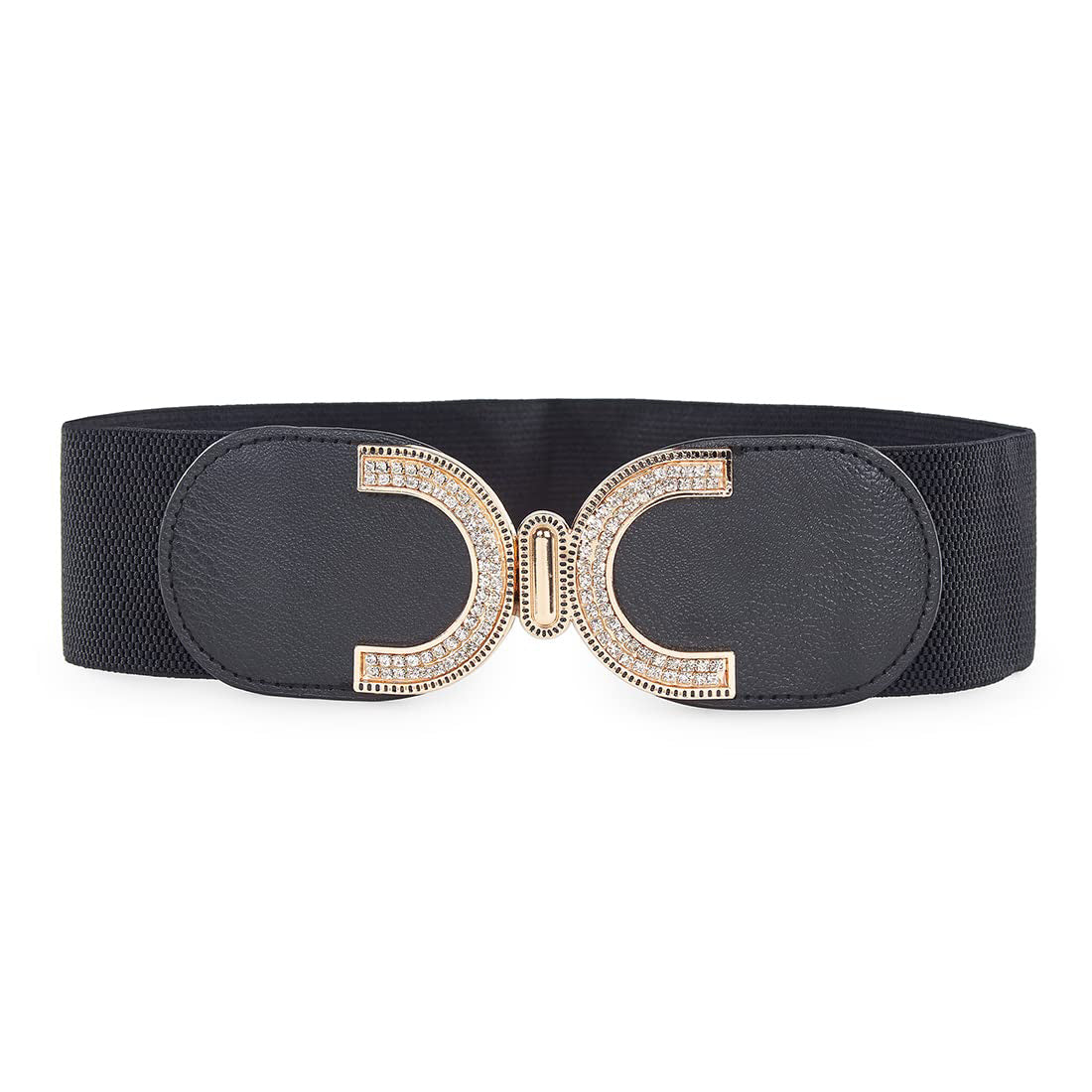 Style Shoes Black Freesize Elasticated Stretchable Dress Belt For Women and Girls