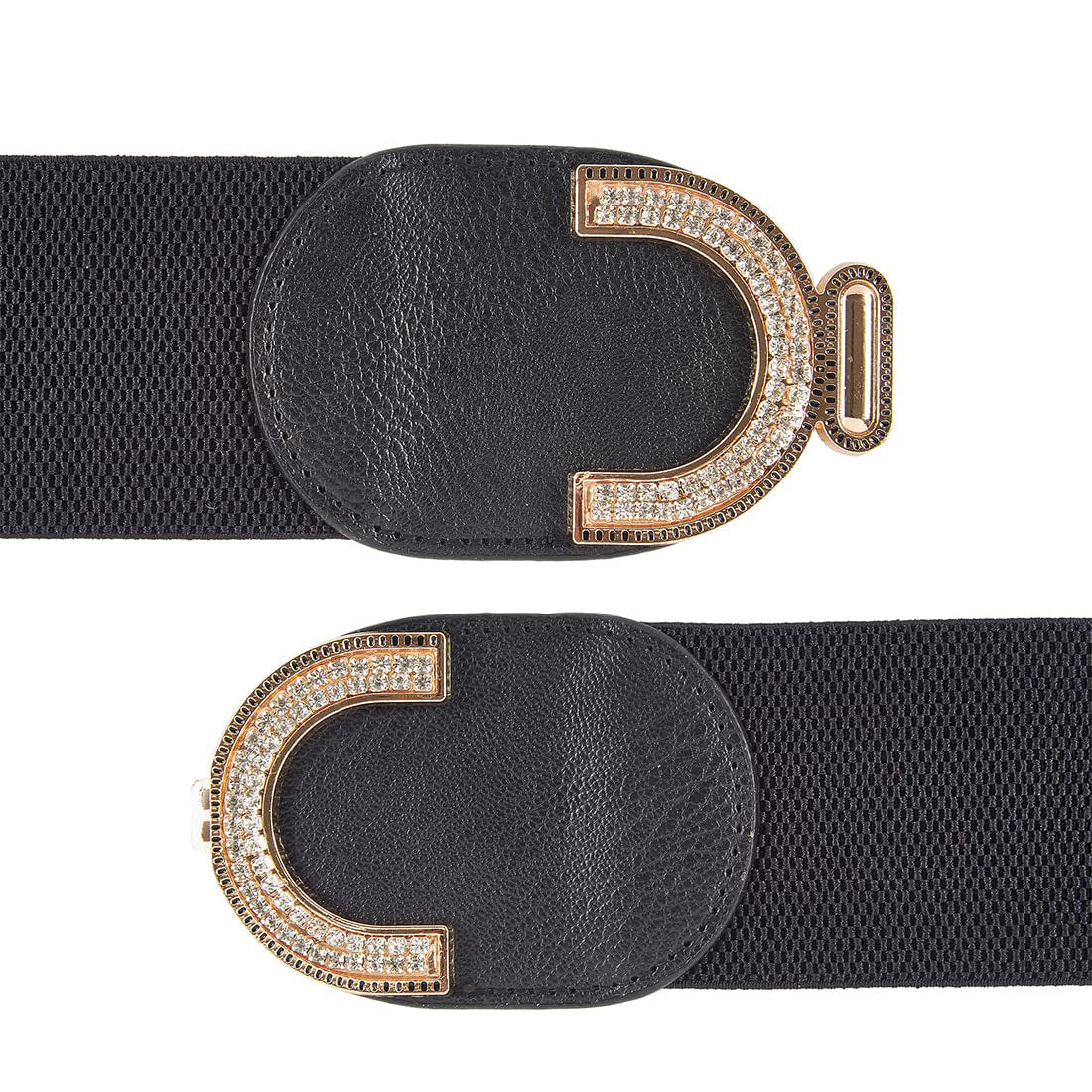 Style Shoes Black Freesize Elasticated Stretchable Dress Belt For Women and Girls