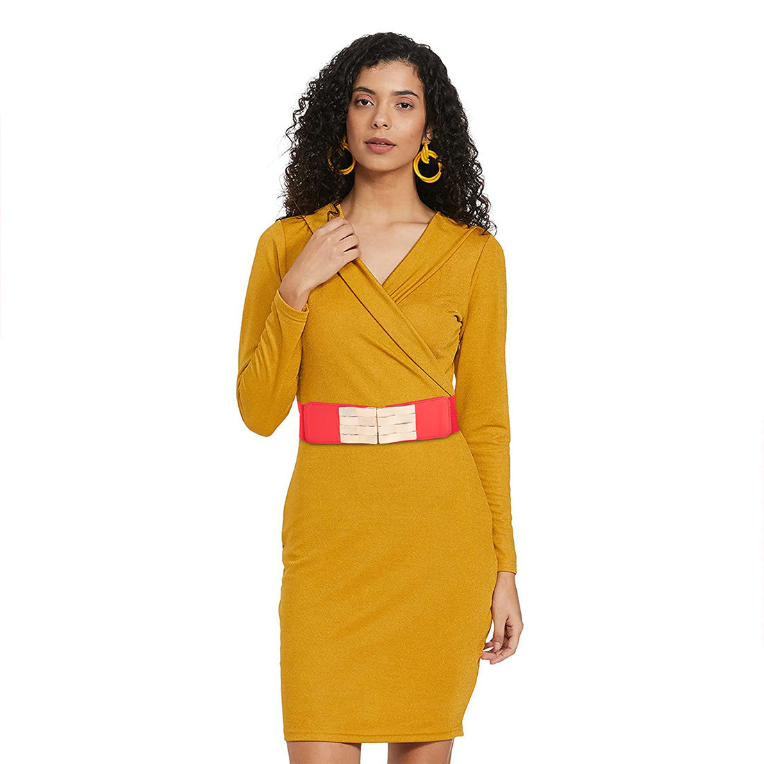 Style Shoes Red Freesize Elasticated Stretchable Dress Belt For Women and Girls