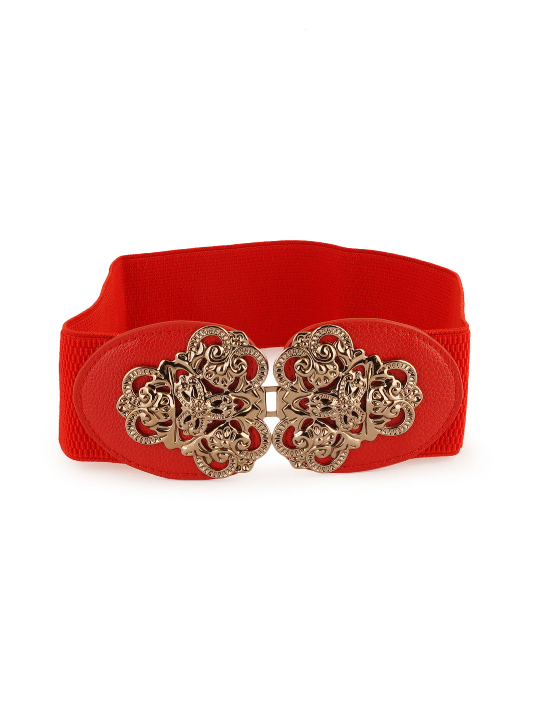 Style Shoes Red Freesize Elasticated Stretchable Dress Belt For Women and Girls