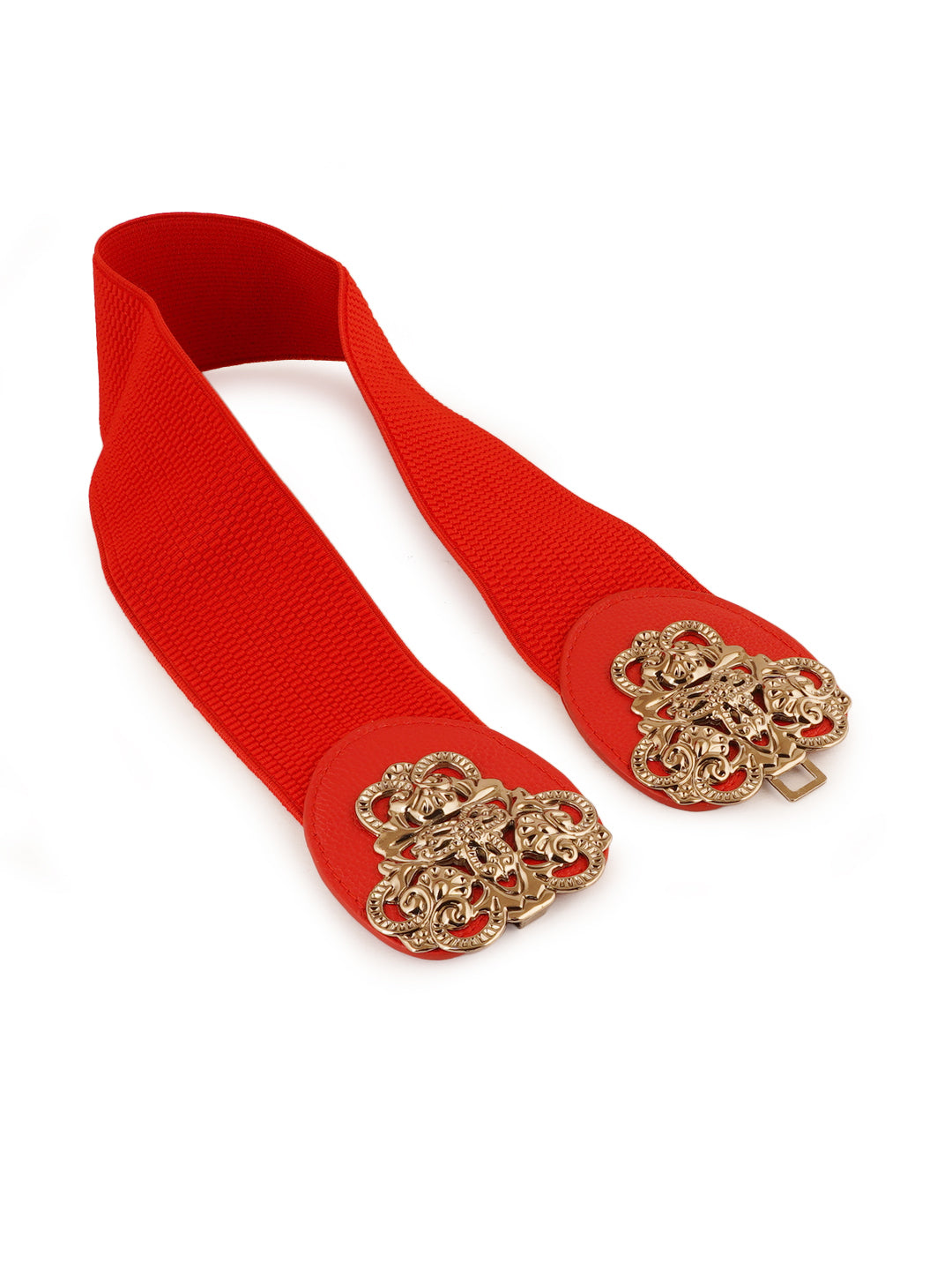 Style Shoes Red Freesize Elasticated Stretchable Dress Belt For Women and Girls