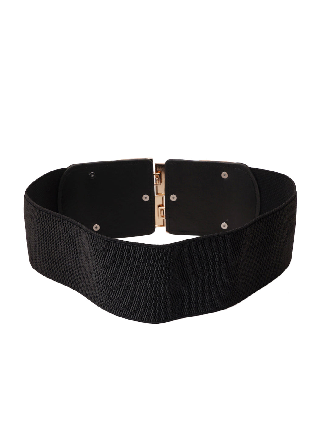Style Shoes Black Freesize Elasticated Stretchable Dress Belt For Women and Girls