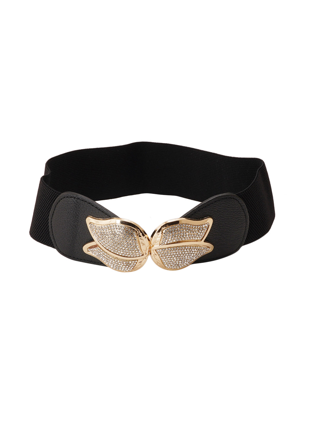 Black Freesize Elasticated Dress Belt For Women