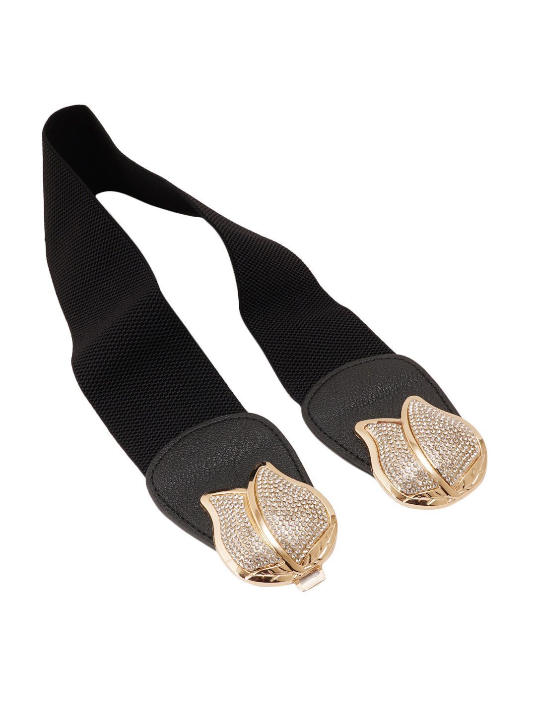Black Freesize Elasticated Dress Belt For Women