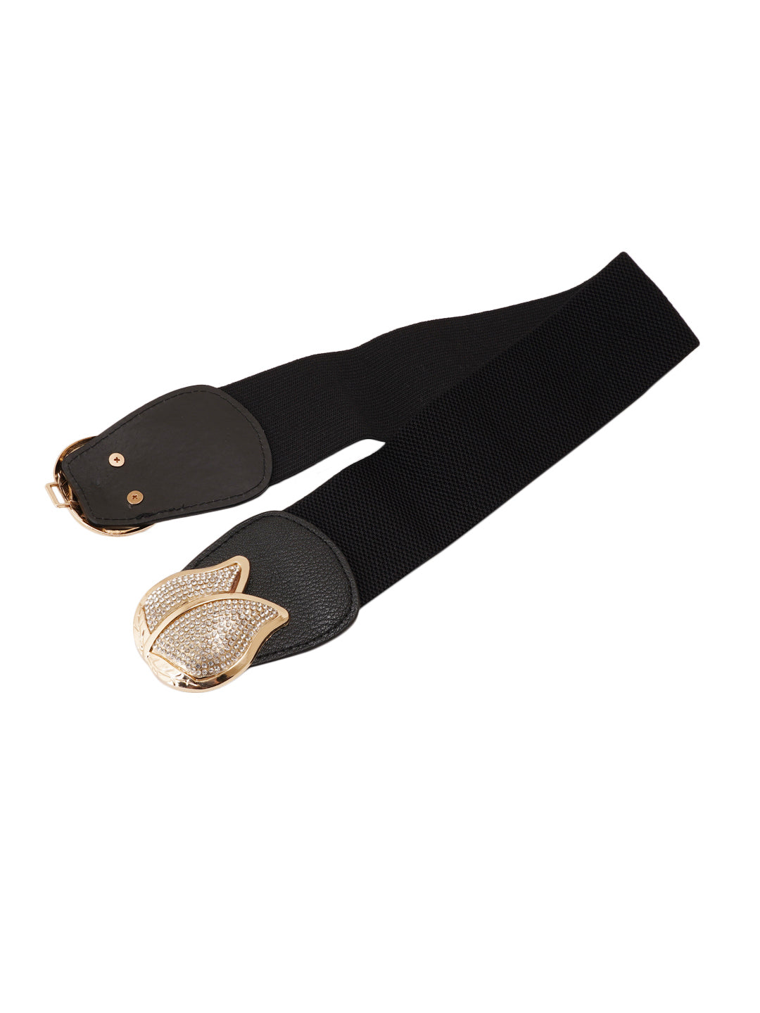 Black Freesize Elasticated Dress Belt For Women