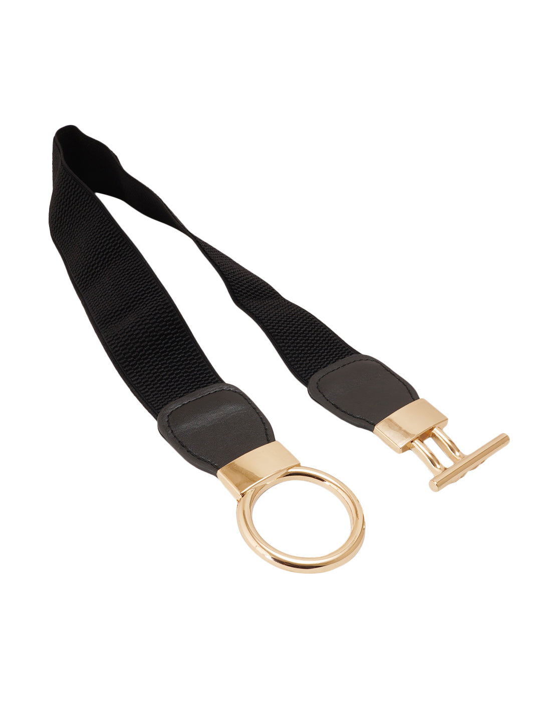 Style Shoes Black Freesize Elasticated Stretchable Dress Belt For Women and Girls