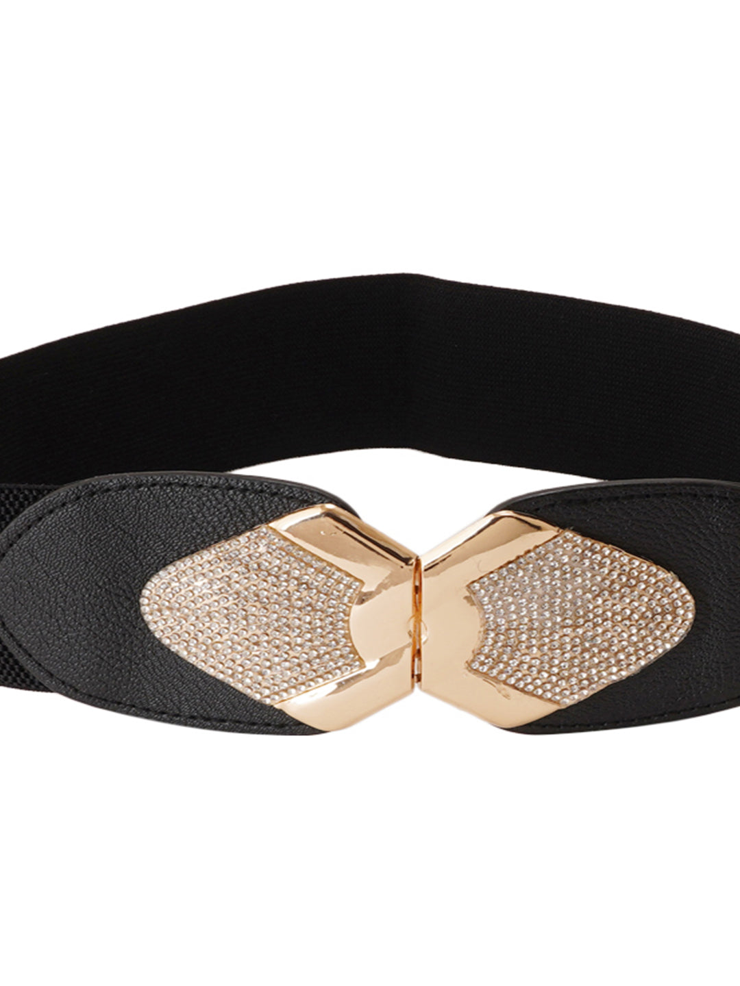 Style Shoes Black Freesize Elasticated Stretchable Dress Belt For Women and Girls