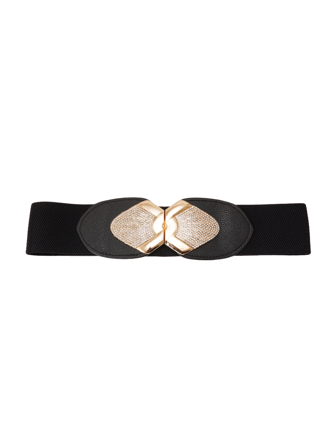 Style Shoes Black Freesize Elasticated Stretchable Dress Belt For Women and Girls