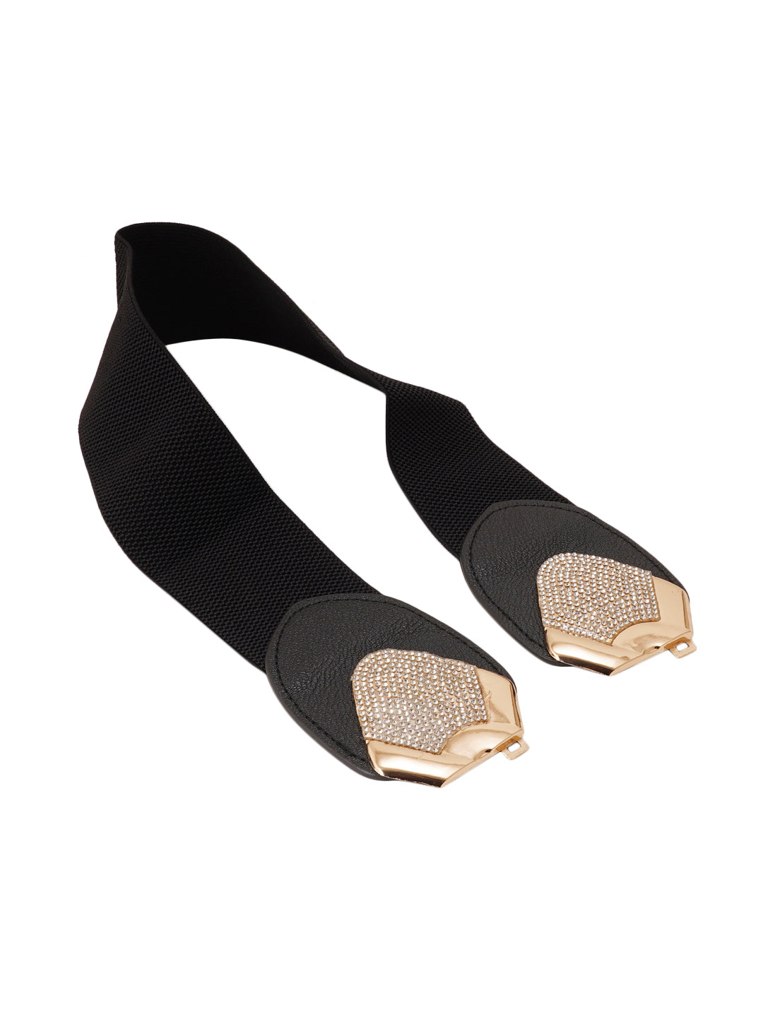 Style Shoes Black Freesize Elasticated Stretchable Dress Belt For Women and Girls