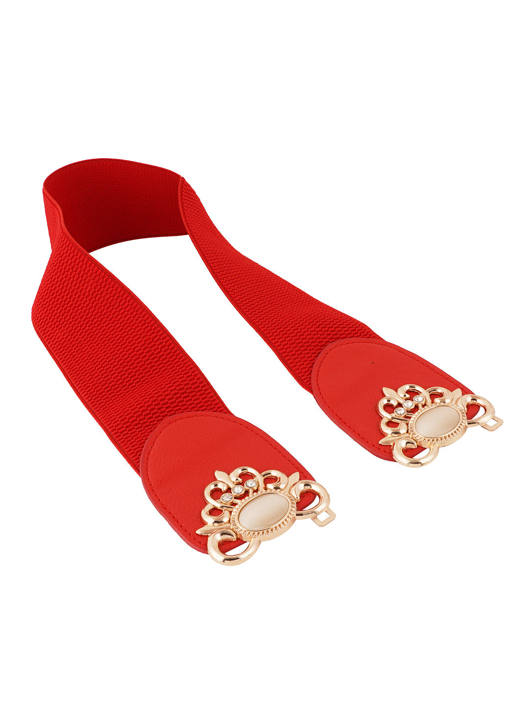Style Shoes Red Freesize Elasticated Stretchable Dress Belt For Women and Girls
