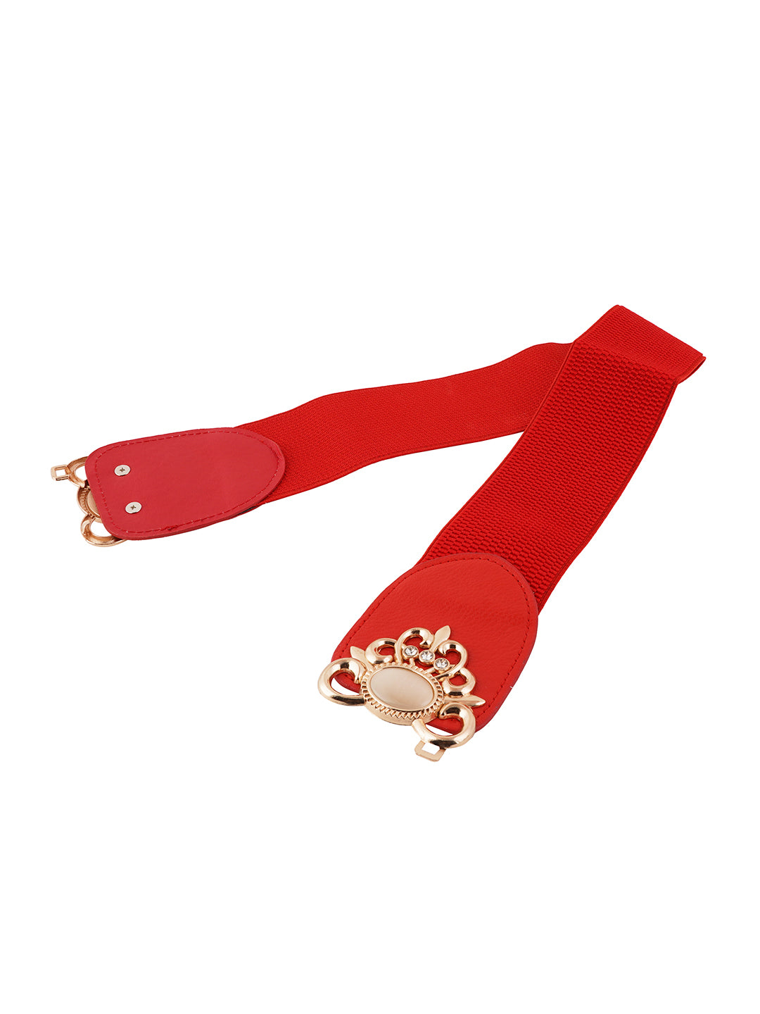 Style Shoes Red Freesize Elasticated Stretchable Dress Belt For Women and Girls