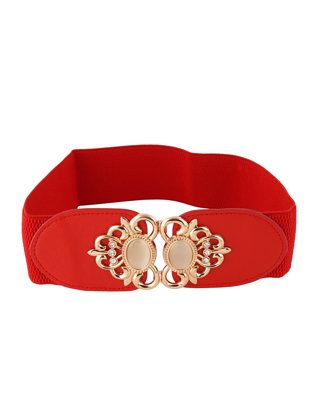 Style Shoes Red Freesize Elasticated Stretchable Dress Belt For Women and Girls
