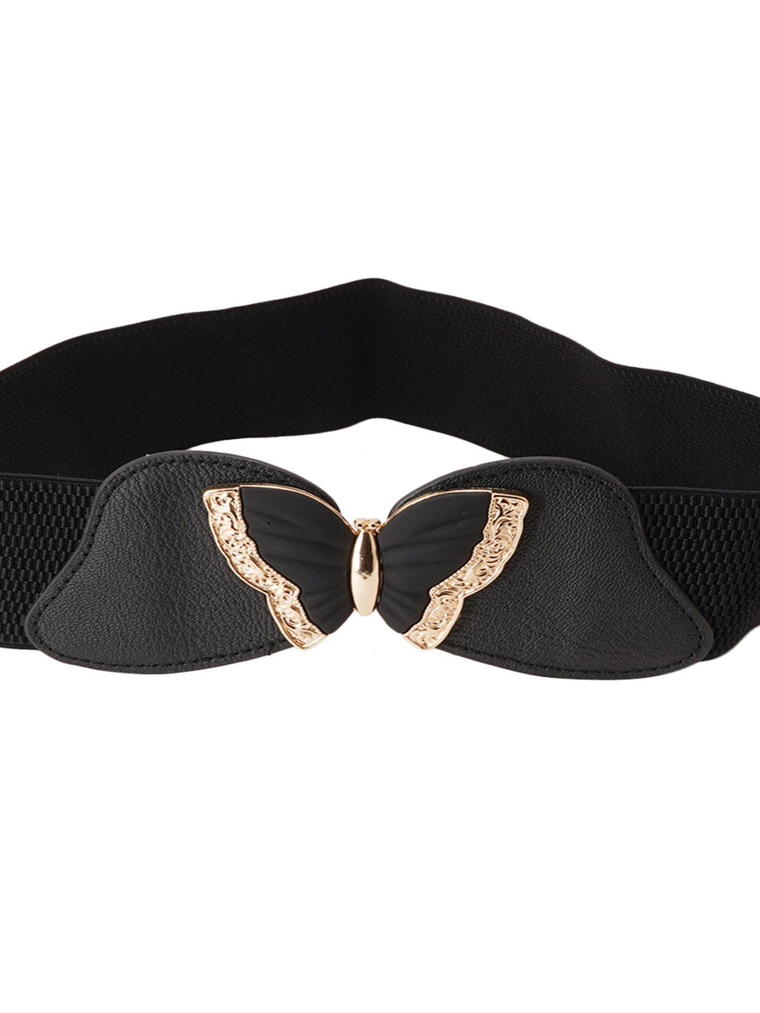 Style Shoes Black Freesize Elasticated Stretchable Dress Belt For Women and Girls