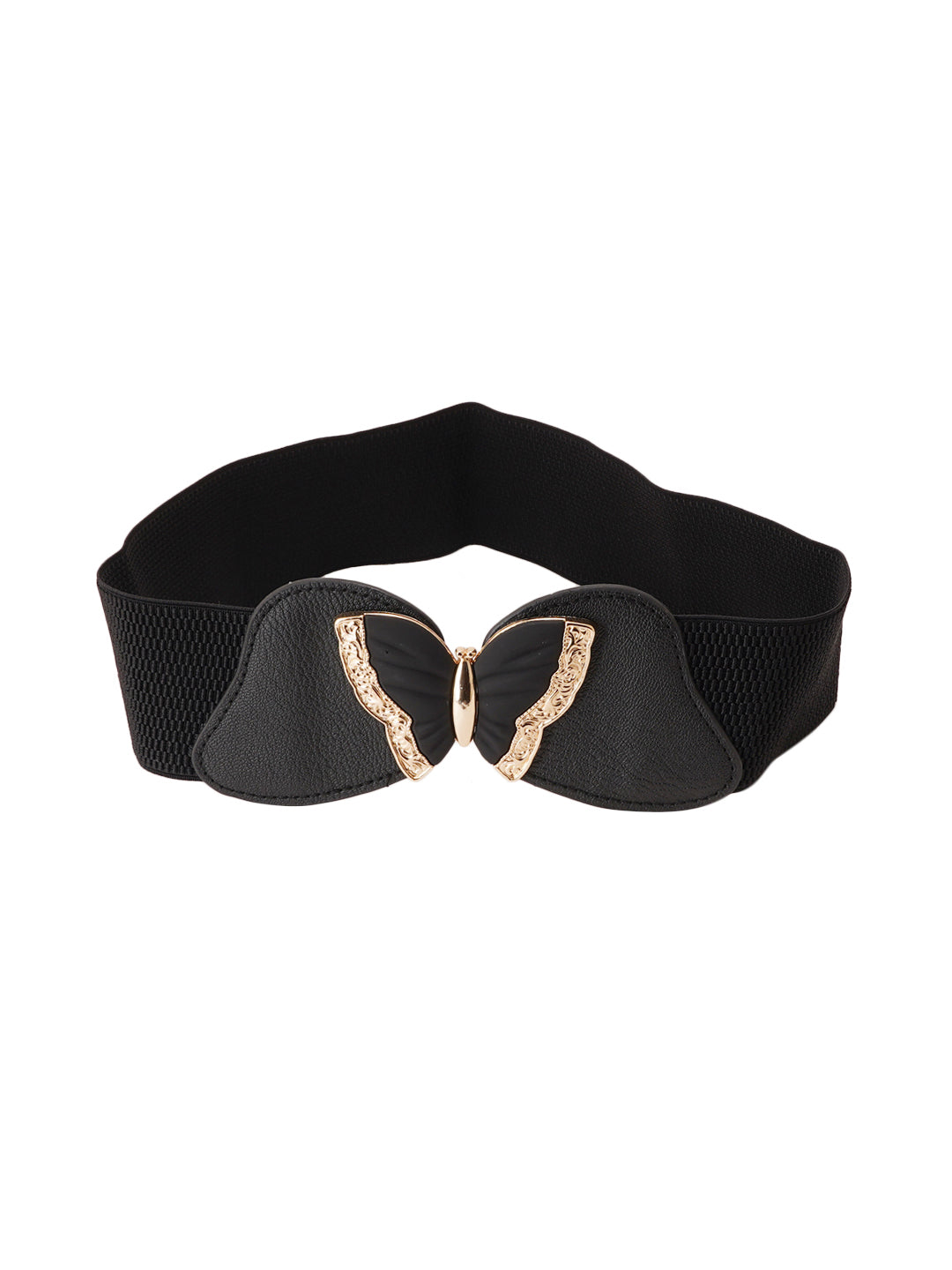 Style Shoes Black Freesize Elasticated Stretchable Dress Belt For Women and Girls