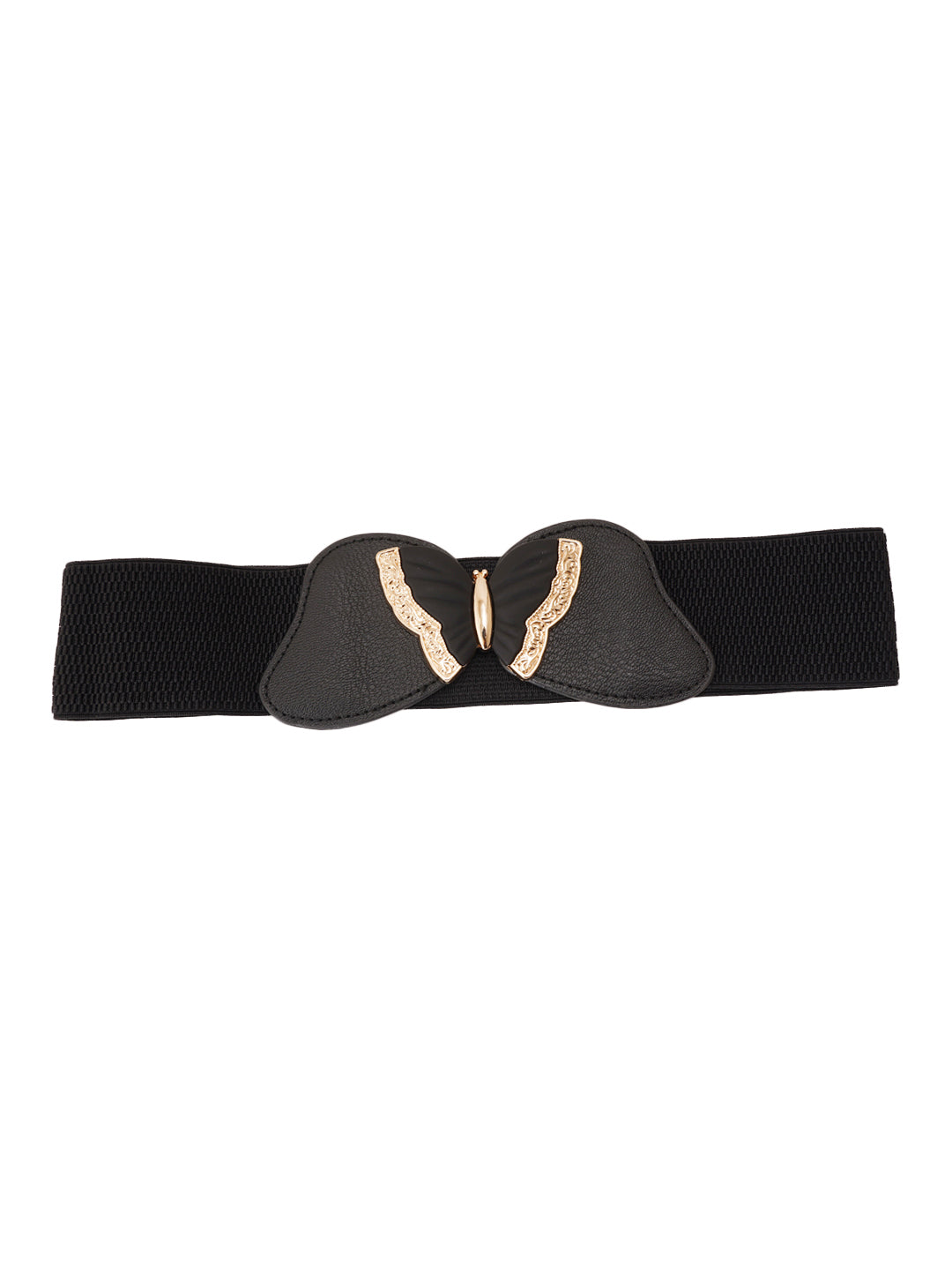 Style Shoes Black Freesize Elasticated Stretchable Dress Belt For Women and Girls