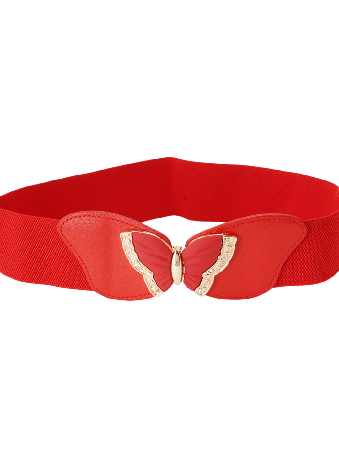 Style Shoes Red Freesize Elasticated Stretchable Dress Belt For Women and Girls