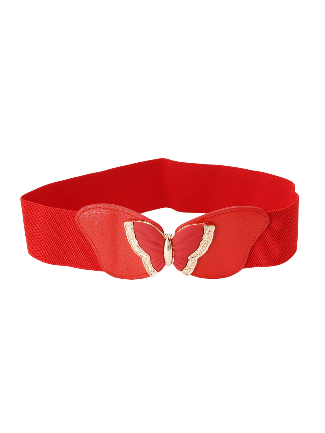Style Shoes Red Freesize Elasticated Stretchable Dress Belt For Women and Girls