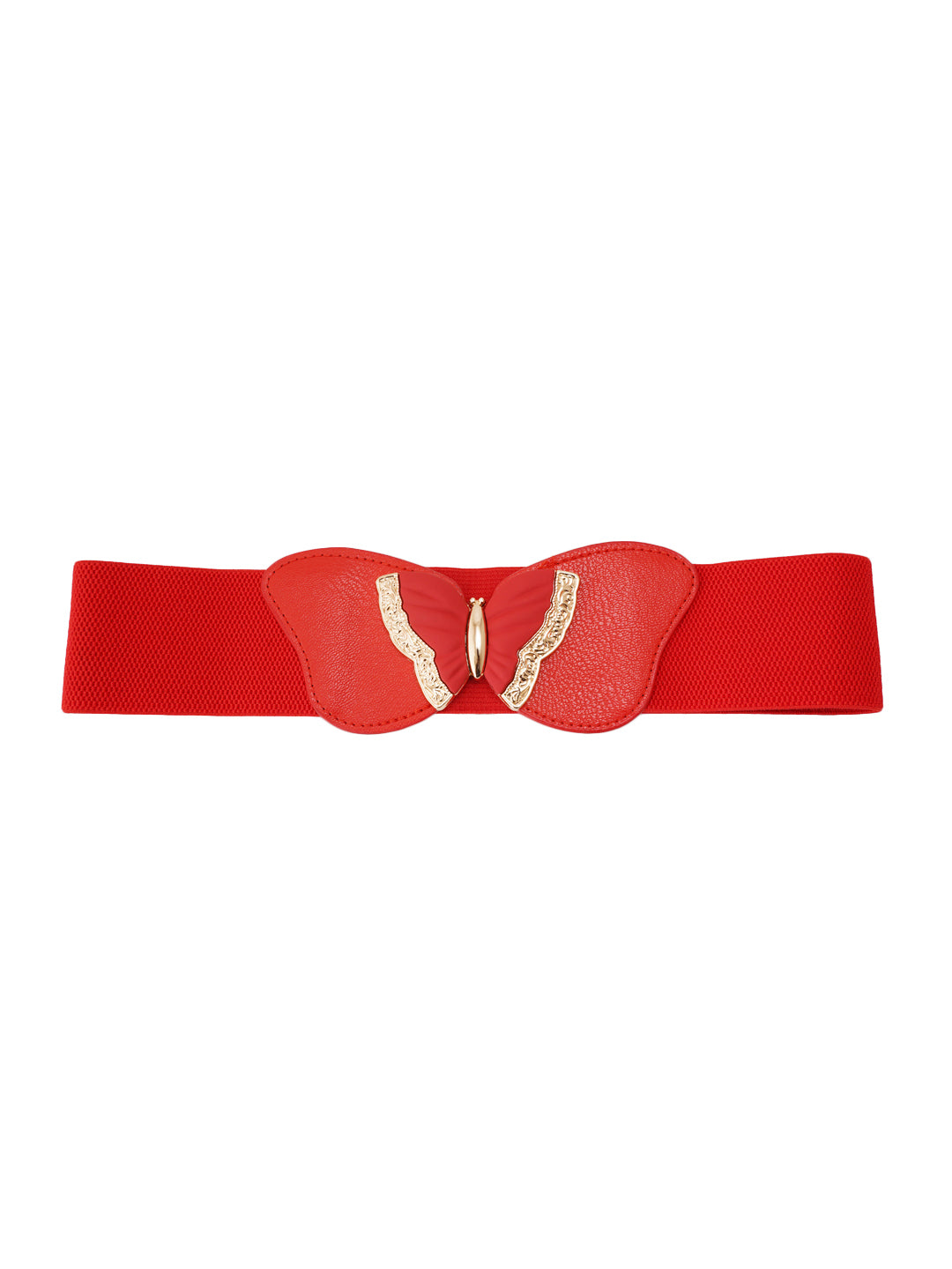 Style Shoes Red Freesize Elasticated Stretchable Dress Belt For Women and Girls